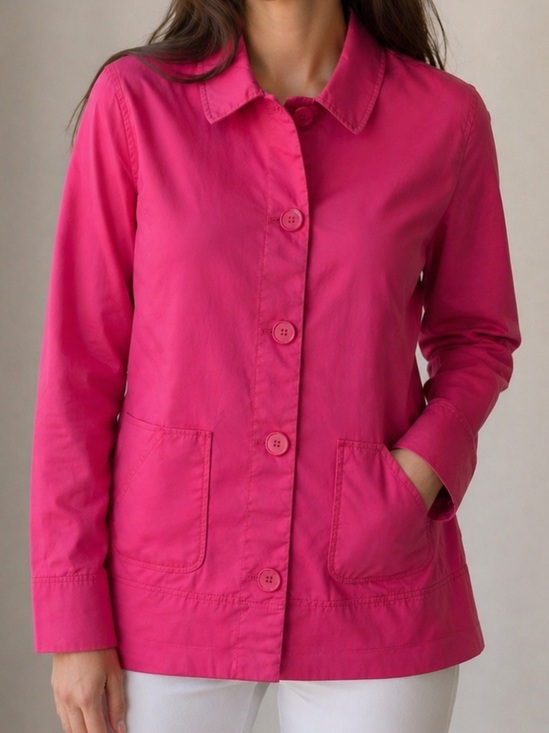 Old Navy Jackets & Blazers - Old Navy Women’s Large Pink Cotton Jacket with Polka Dot Lining